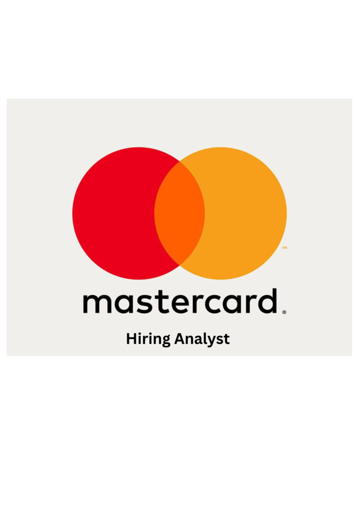 Mastercard is Hiring Analyst 2023