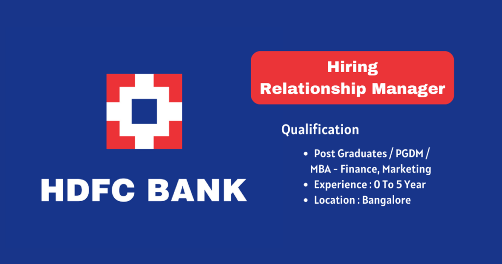 HDFC Relationship Manager