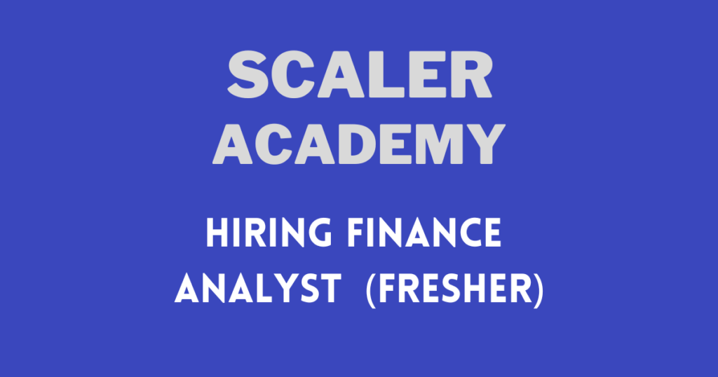 Finance Analyst