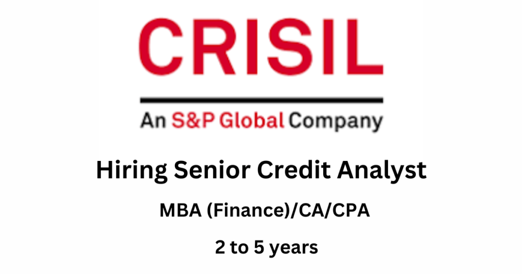 Senior Credit Analyst Job