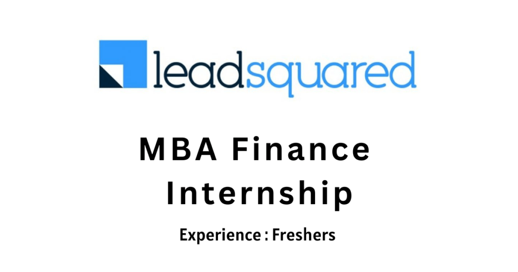 MBA Finance Internship